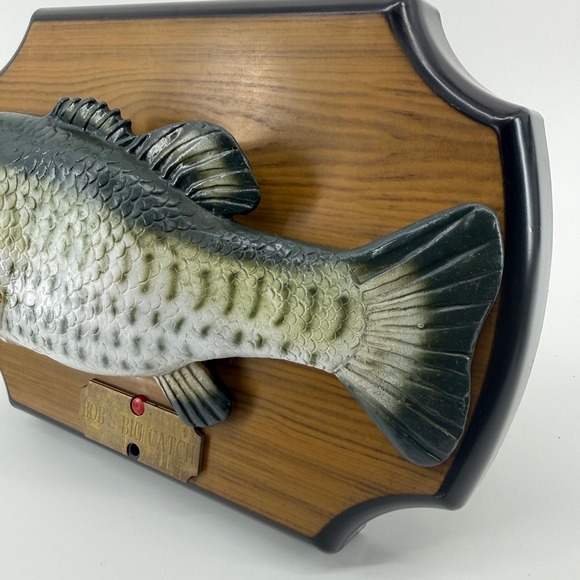 Gemmy Big Mouth Billy Bass Green Silver Plastic Singing Fish 1999 VTG - Picture 5 of 11